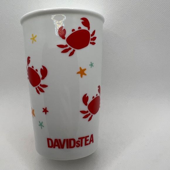 David’s Tea Ceramic Lobster & Stars Tea Mug Tumbler - Picture 1 of 14